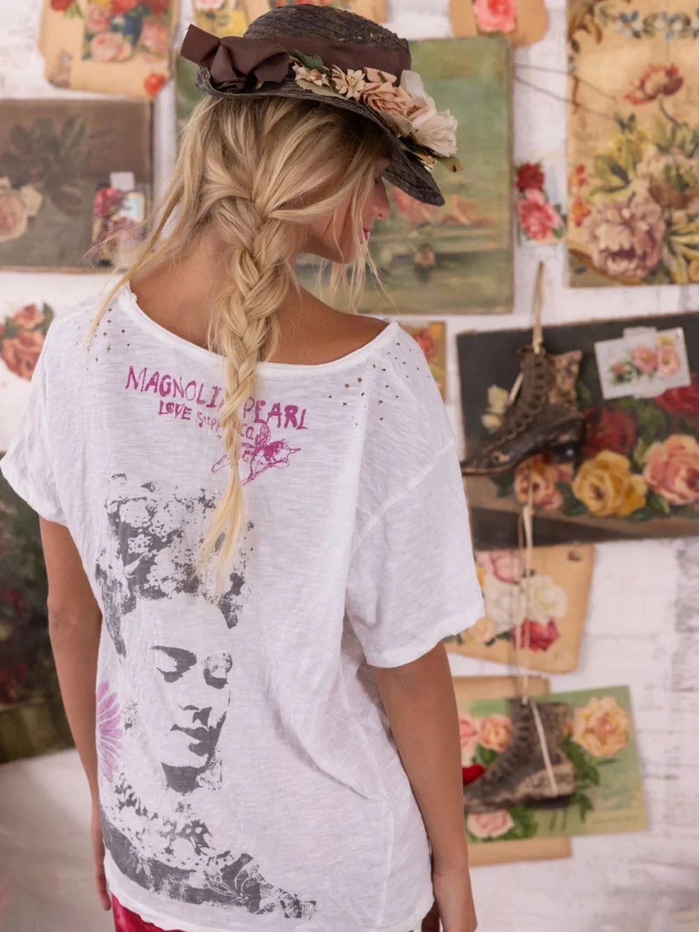 Magnolia Pearl Flight Flowers Frida tee - Picture 3 of 6